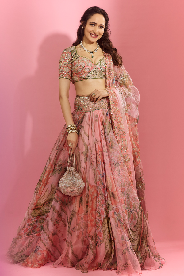 Pragya Jaiswal in Pragya Embroidered Lehenga Set
