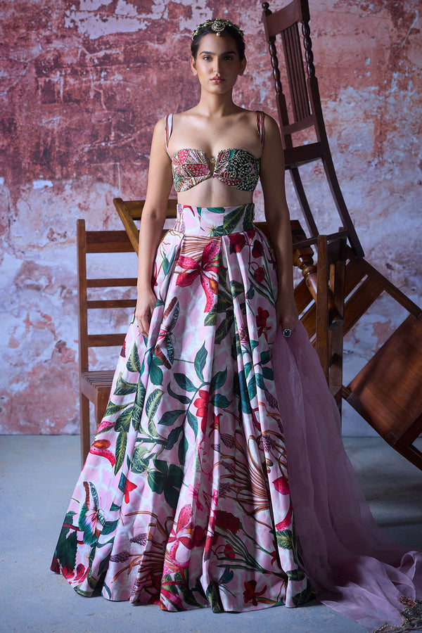 Zubi Printed Lehenga With Pockets