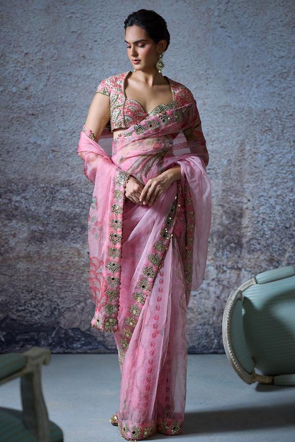 Benu Pre-Draped Embroidered Saree