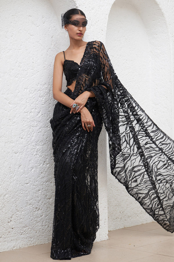 Aarzoo Embroidered Pre-Stitched Saree