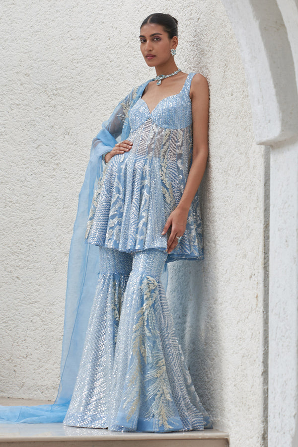 Sanah Embroidered Gharara Set