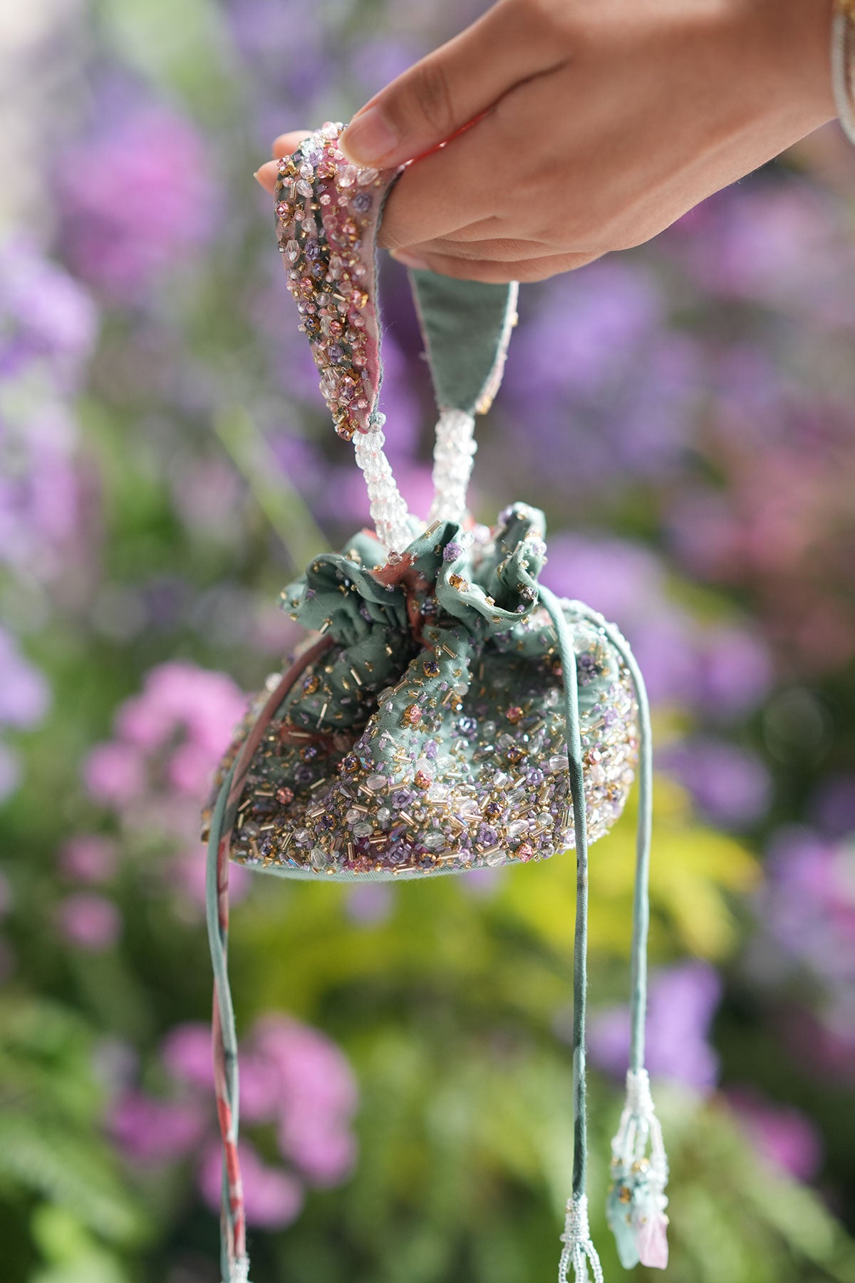 JADE GREEN MINI POTLI