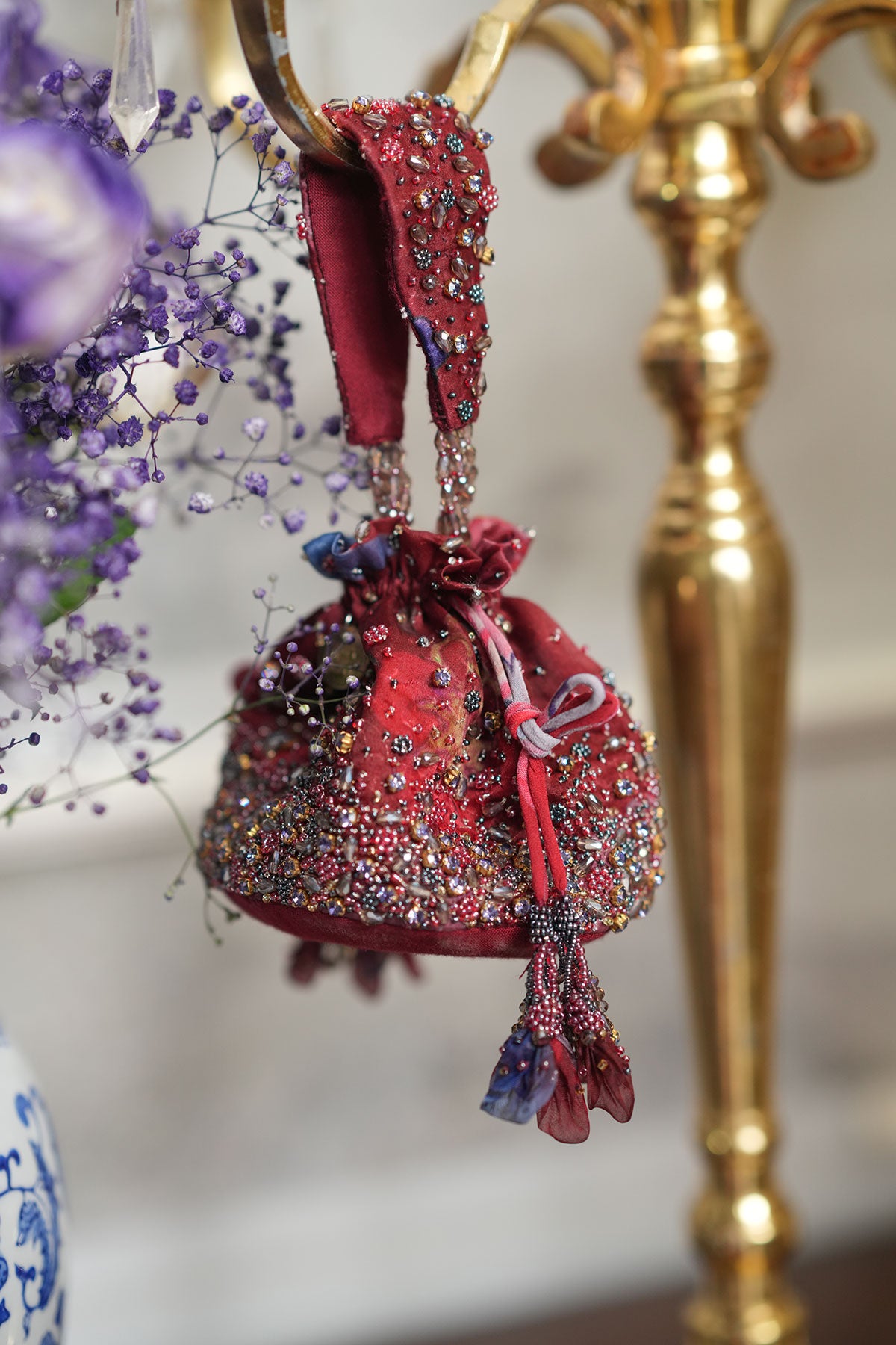 ROYAL RED MINI POTLI