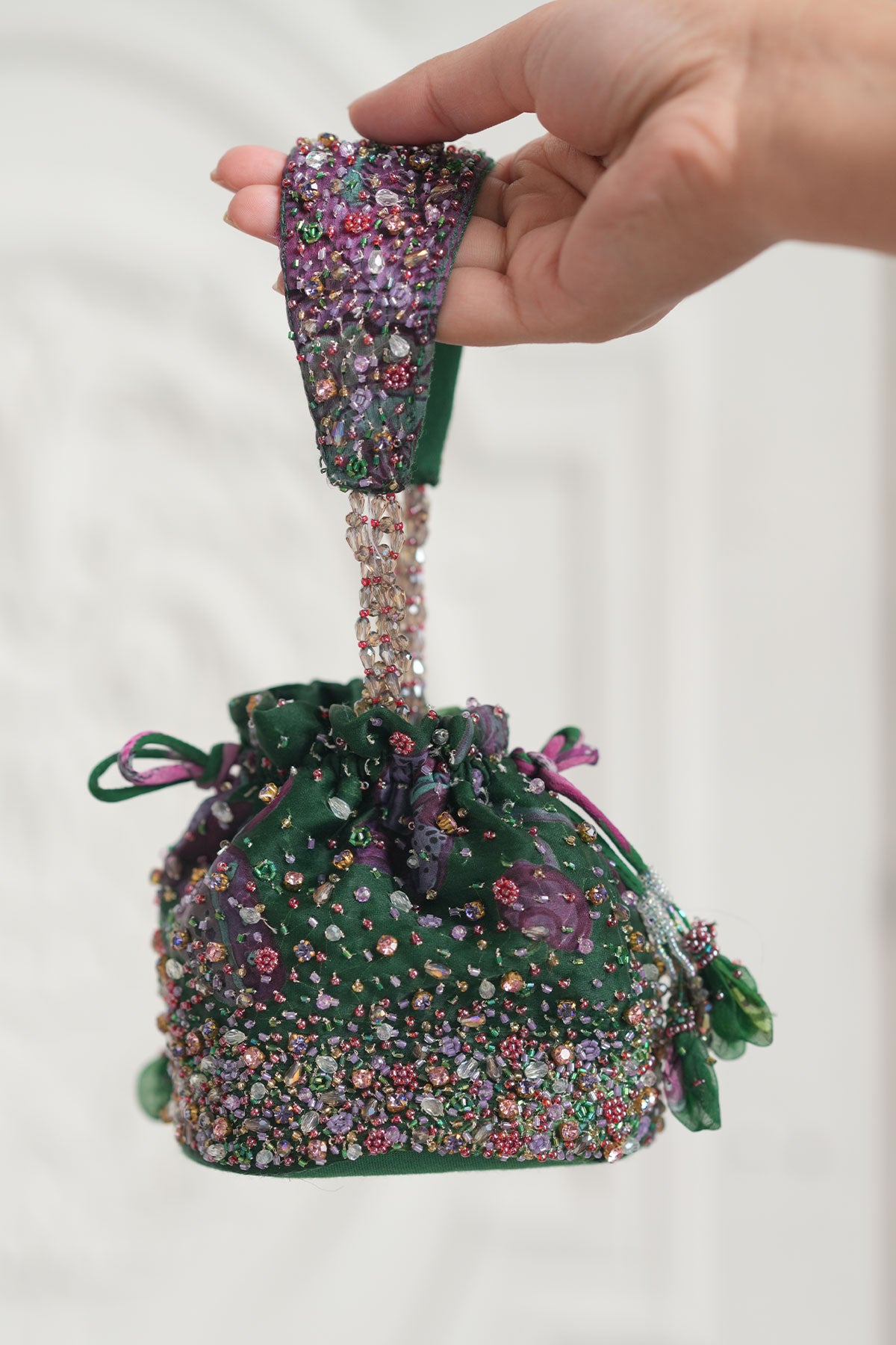 FOREST GREEN MINI POTLI