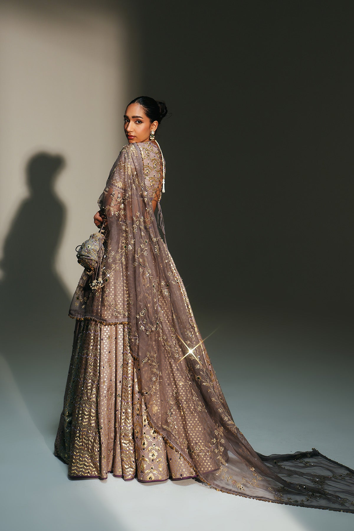 Platinum Hand Embroidered Potli Bag