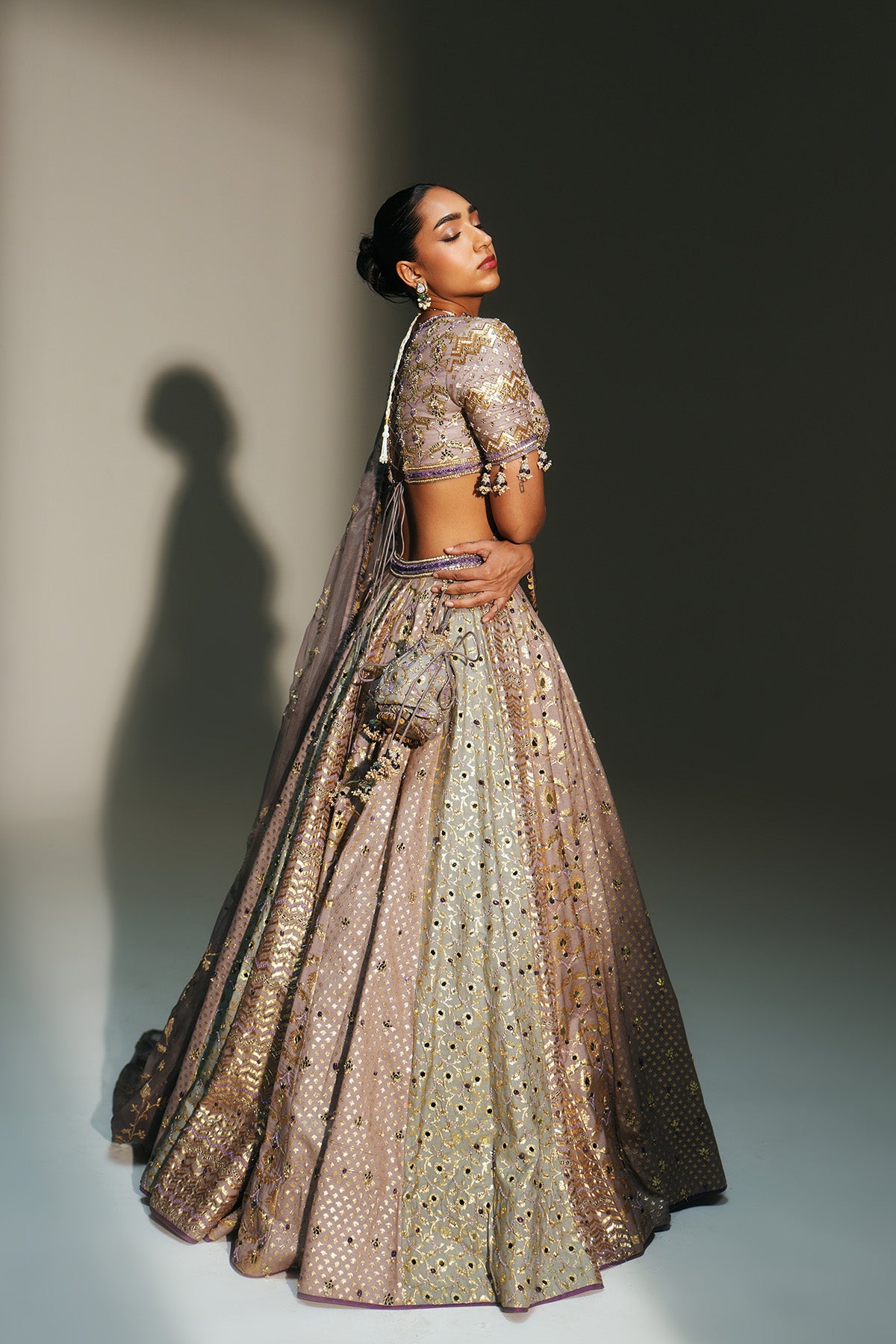 Platinum Hand Embroidered Potli Bag