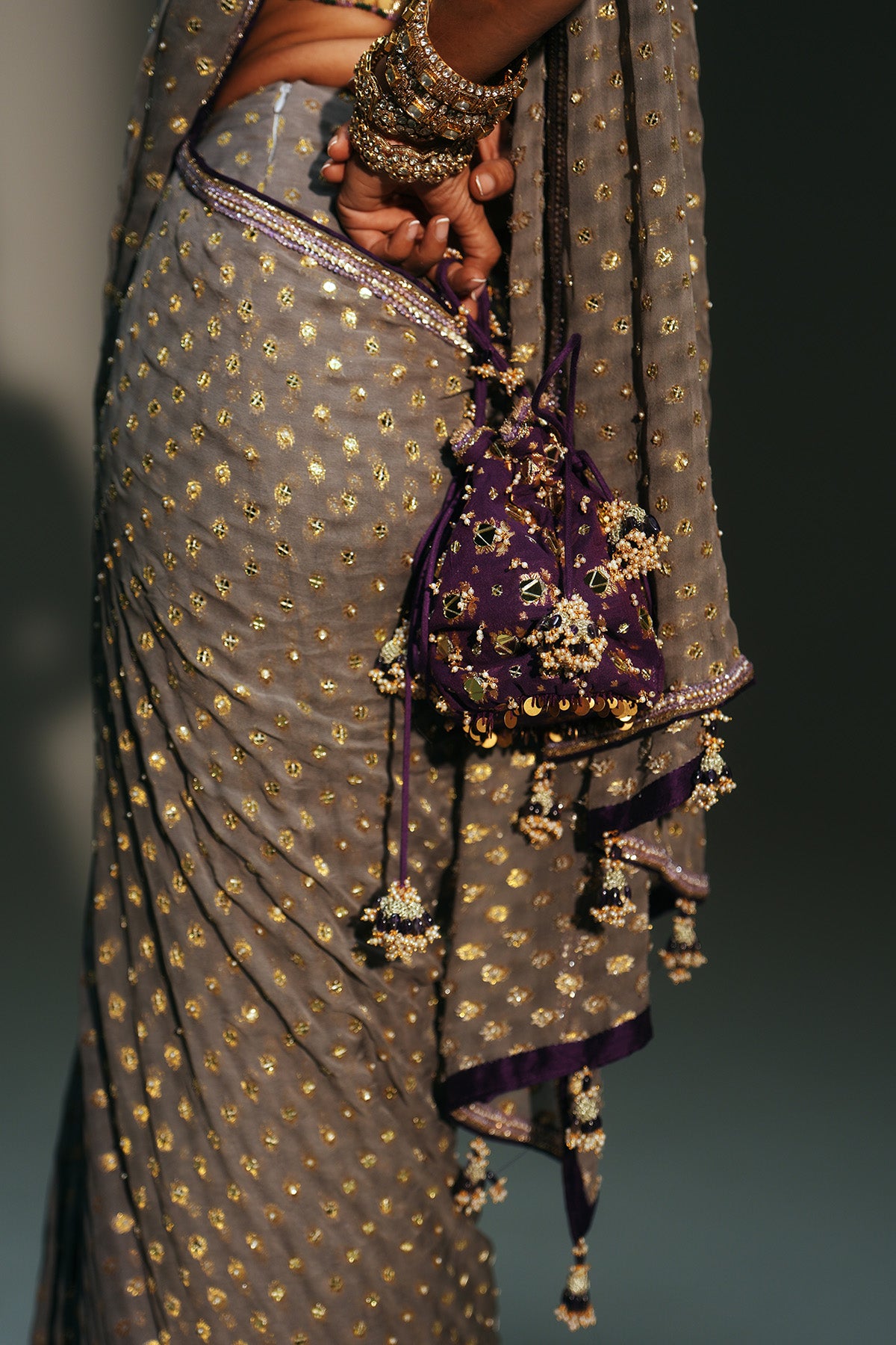 Grapevine Hand Embroidered Potli Bag