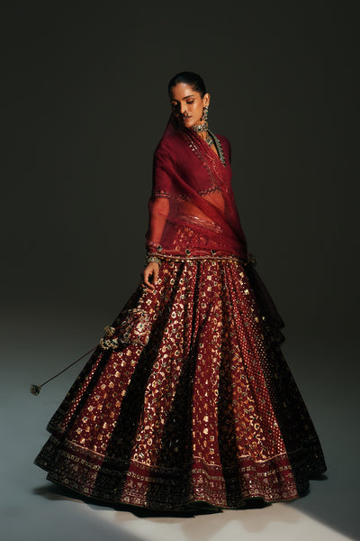 Sindori Red Hand Embroidered Potli Bag