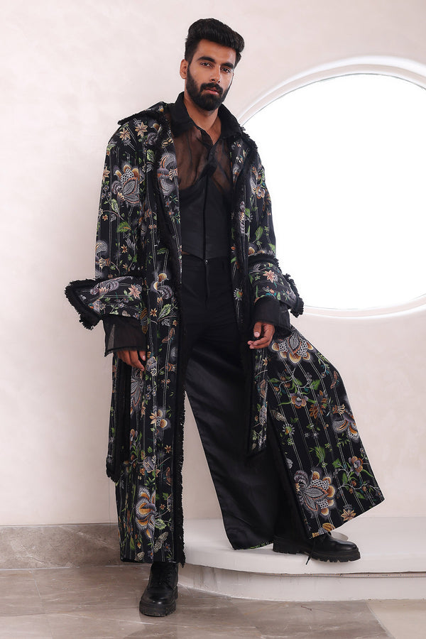 Arin Printed Trench Coat