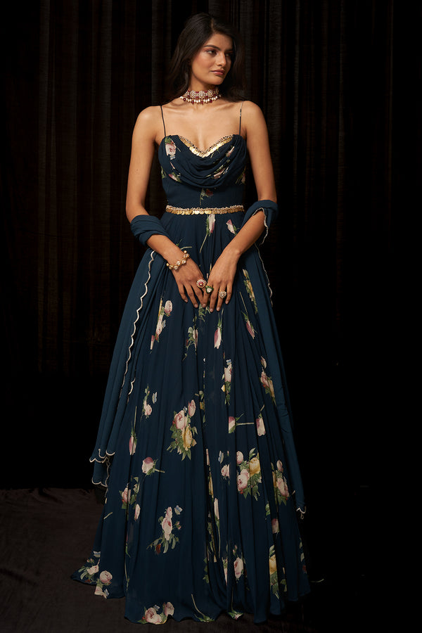 Printed Anarkali Set