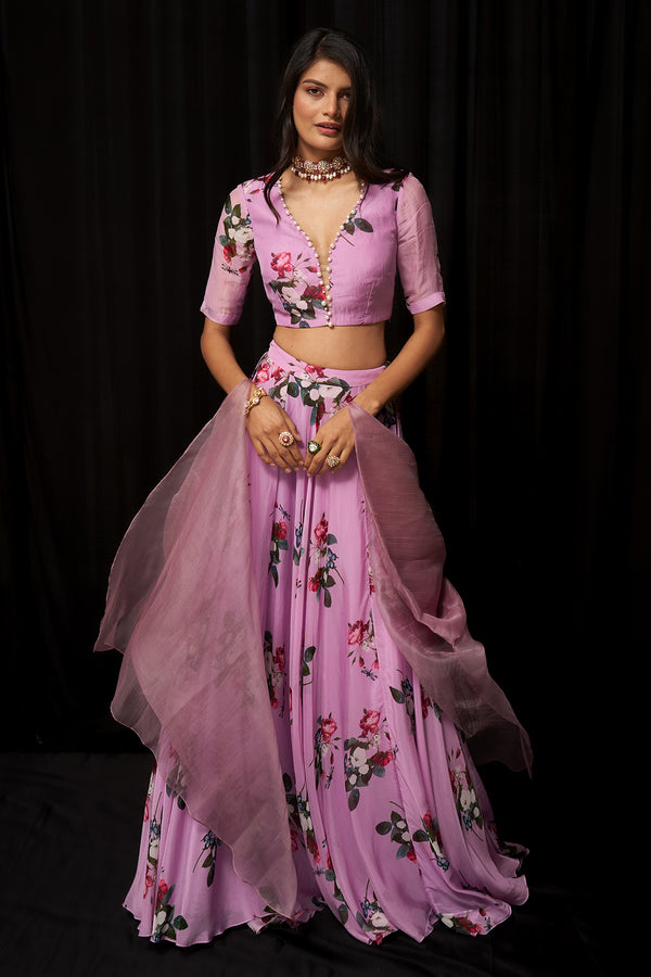 Printed Lehenga Set