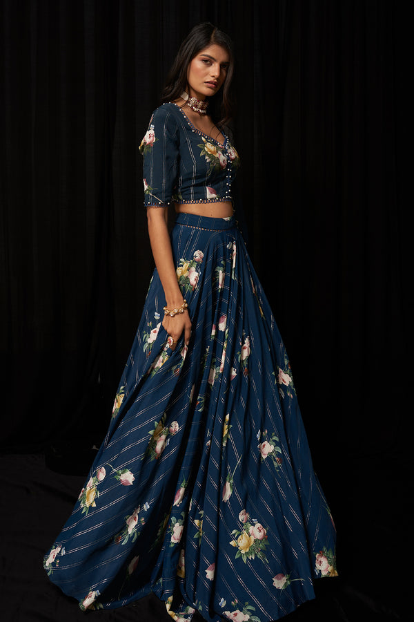 Printed Lehenga Set