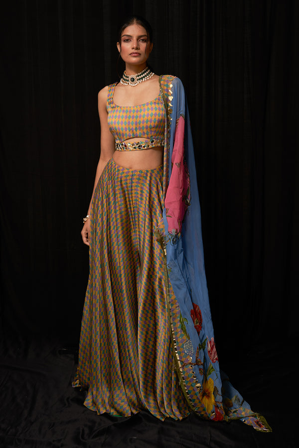 Printed Lehenga Set