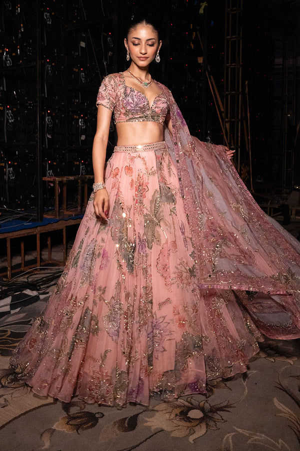 Sara Heavy Hand Embroidered Lehenga Set
