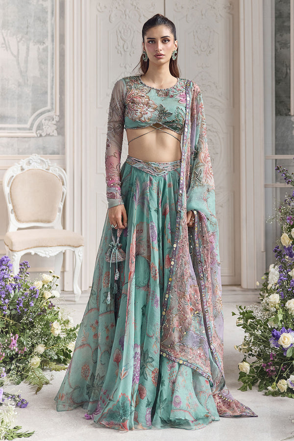 Ayat Full Sleeves Blouse Floral Lehenga Set