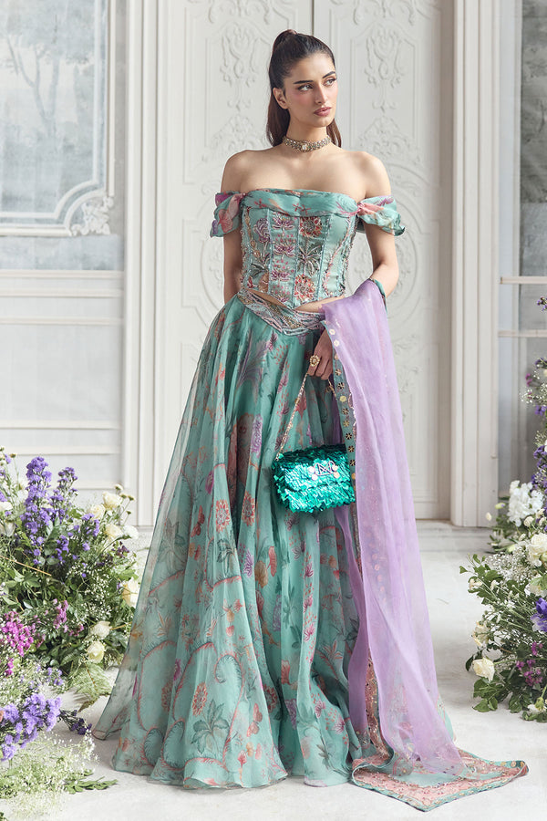 Camila Off Shoulder Floral Lehenga Set