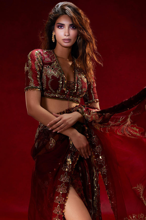 Diana Penty in Noor Hand Embroidered Pre Draped Saree