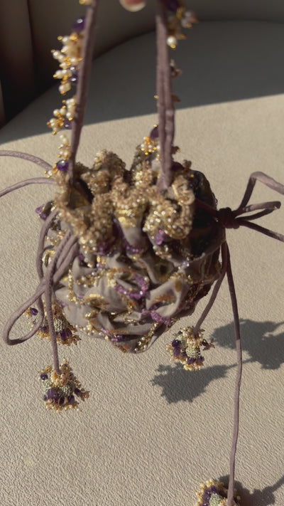 Platinum Hand Embroidered Potli Bag