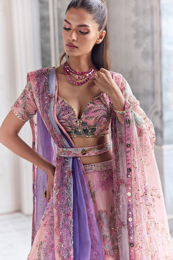 Sara Bridal Lehenga Set With Belt