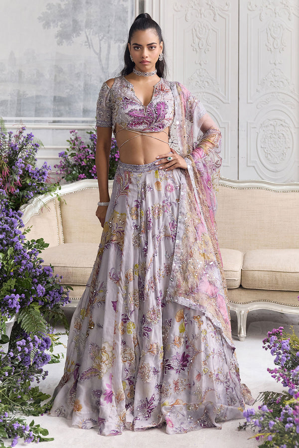 Zaira Heavy Hand Embroidered Lehenga Set