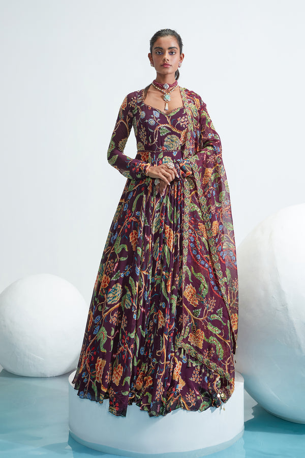 Marwa Georgette Embroidered Anarkali Set