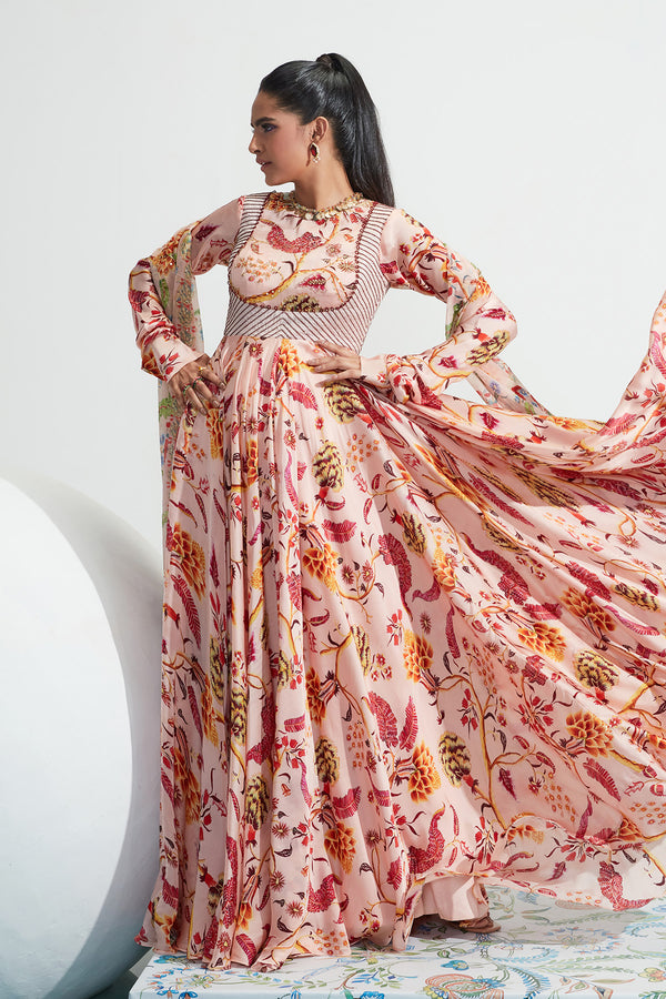 Zayna Organza Embroidered Anarkali Set