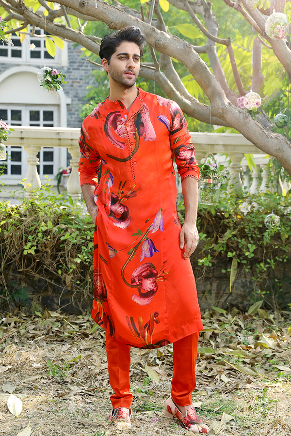 orange Kurta set