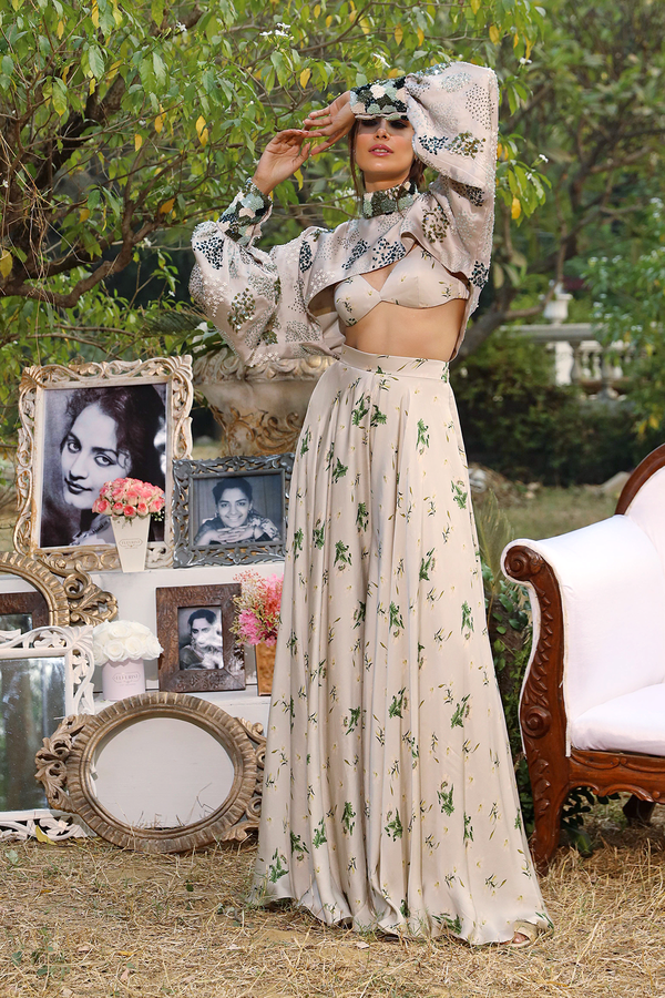 Jade Printed Palazzo Set With Pullover