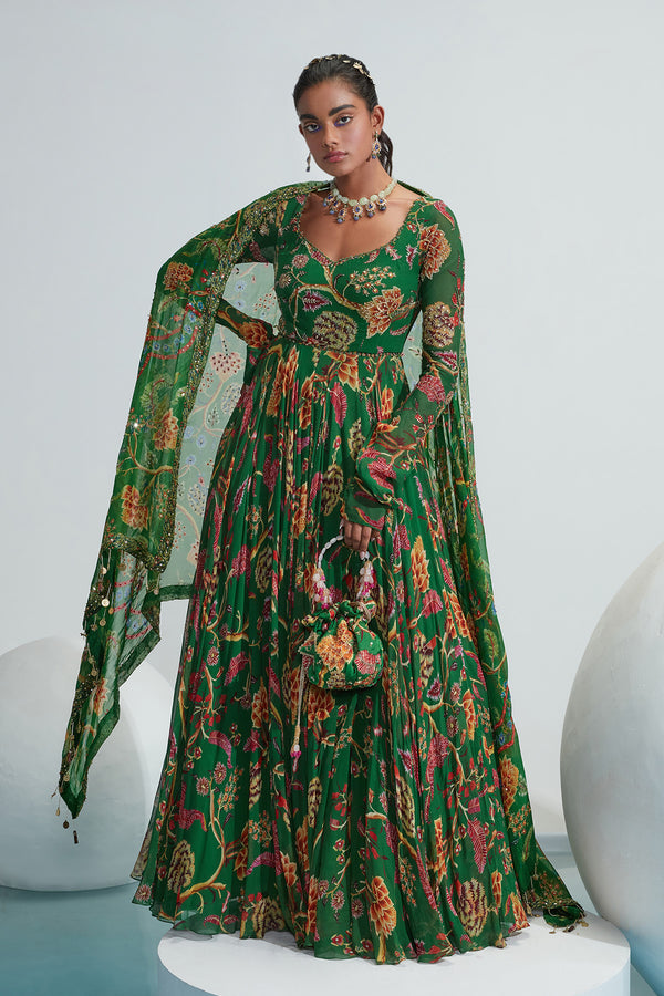 Marwa Embroidered Anarkali Set