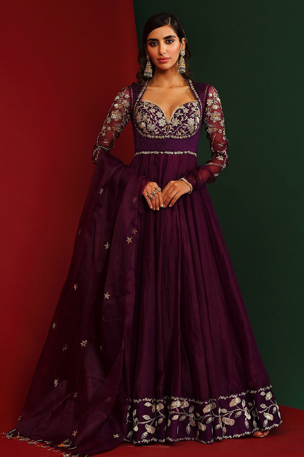 Zahra Embroidered Anarkali Set