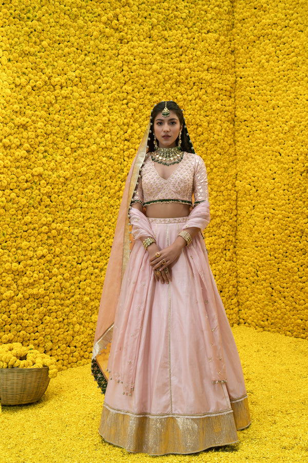 Ehsaas Banarsi Chanderi Lehenga Set