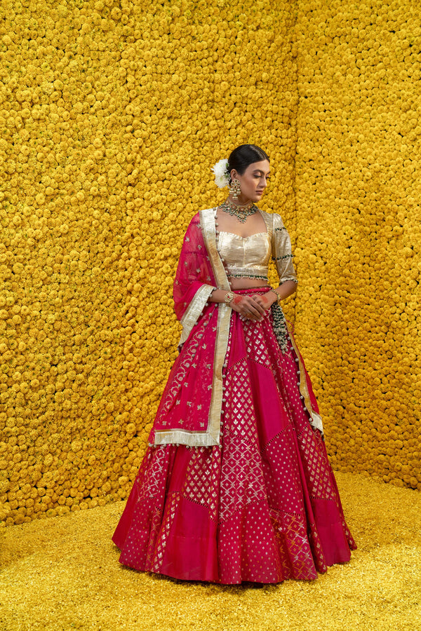 Sona  Banarsi Chanderi Lehenga Set