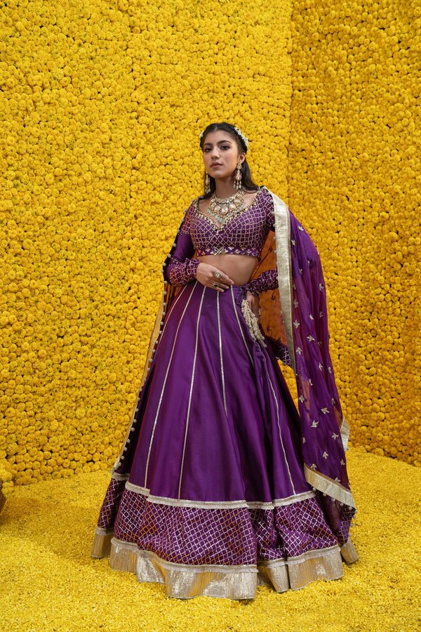 Jia Banarsi Chanderi Lehenga Set
