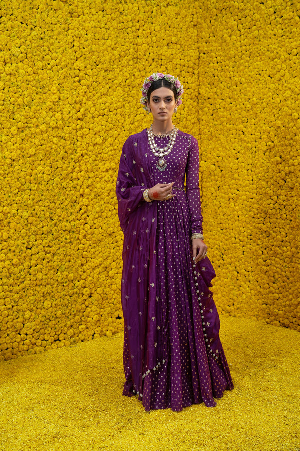 Aahana Banarsi Chanderi Anarkali Set