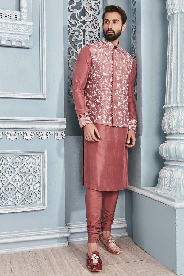 Embroidered Nehru Jacket Set